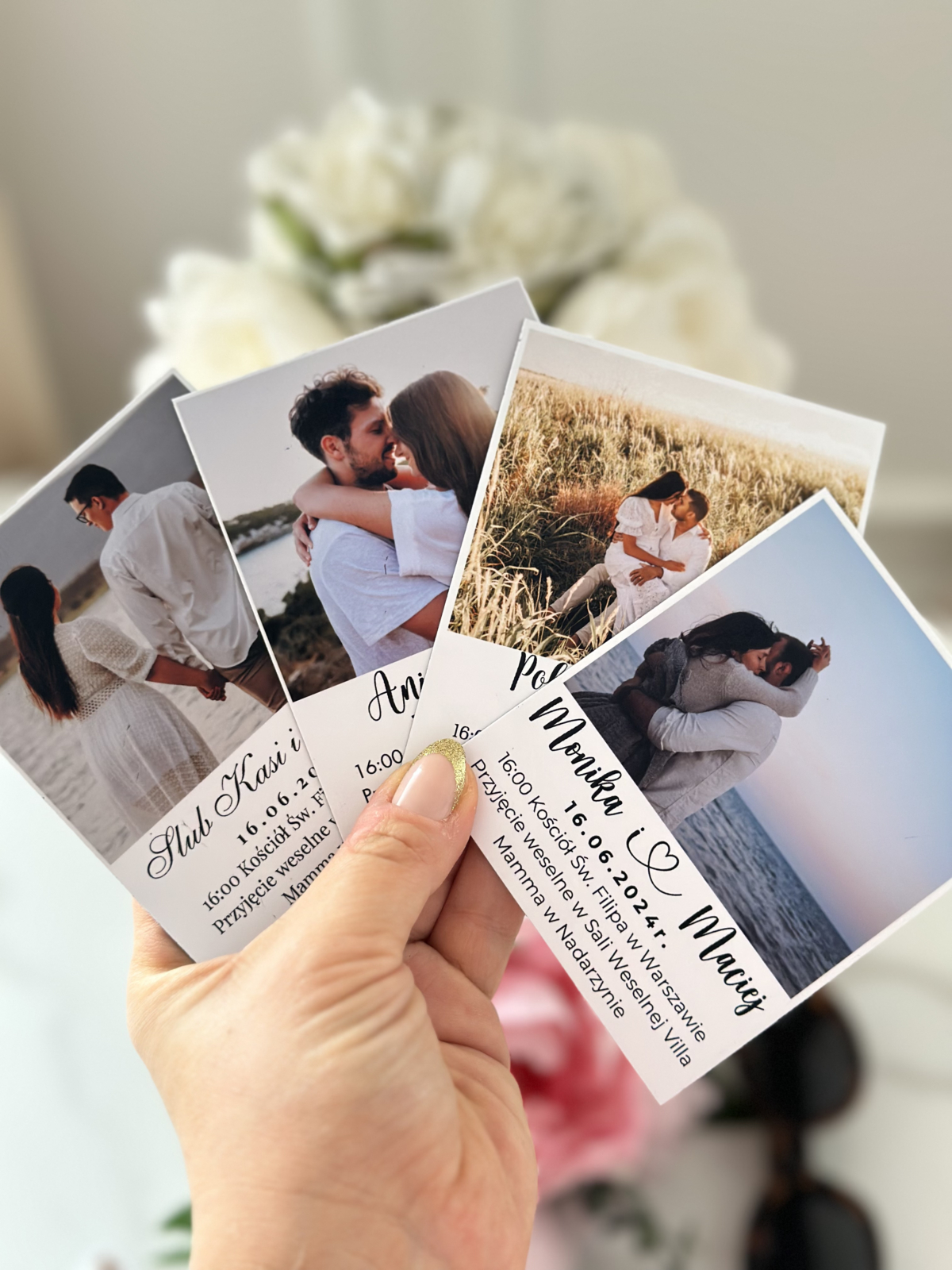 Fotomagnes zaproszenie ślubne Save the date