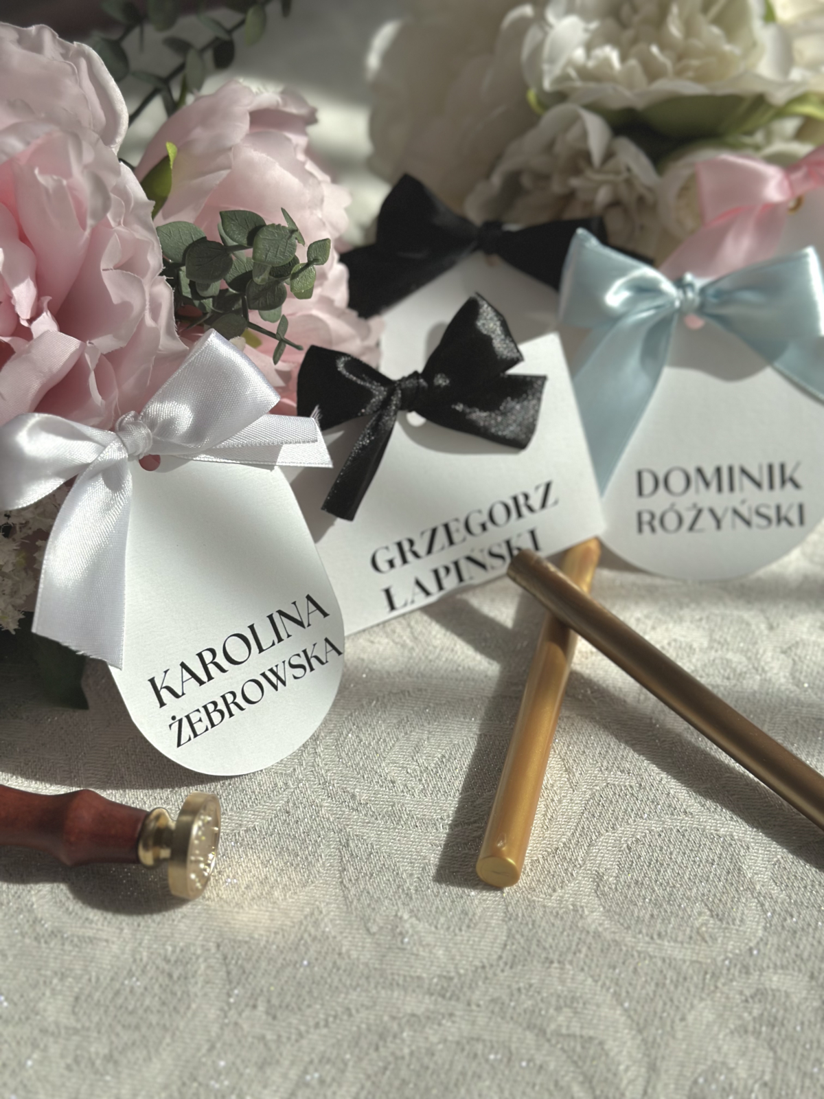 Winietki ślubne leżące EUDORA