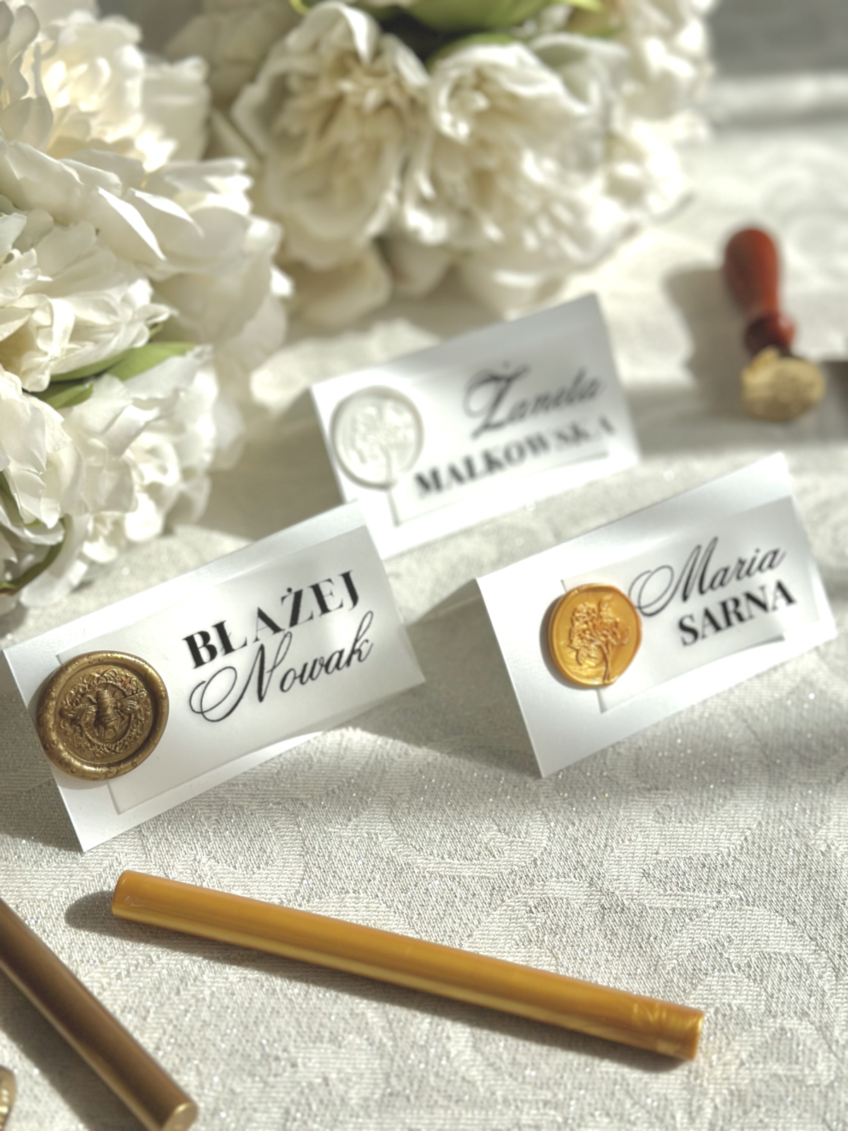 winietka ślubna NEMEA z pieczęcią lakową i vellum
